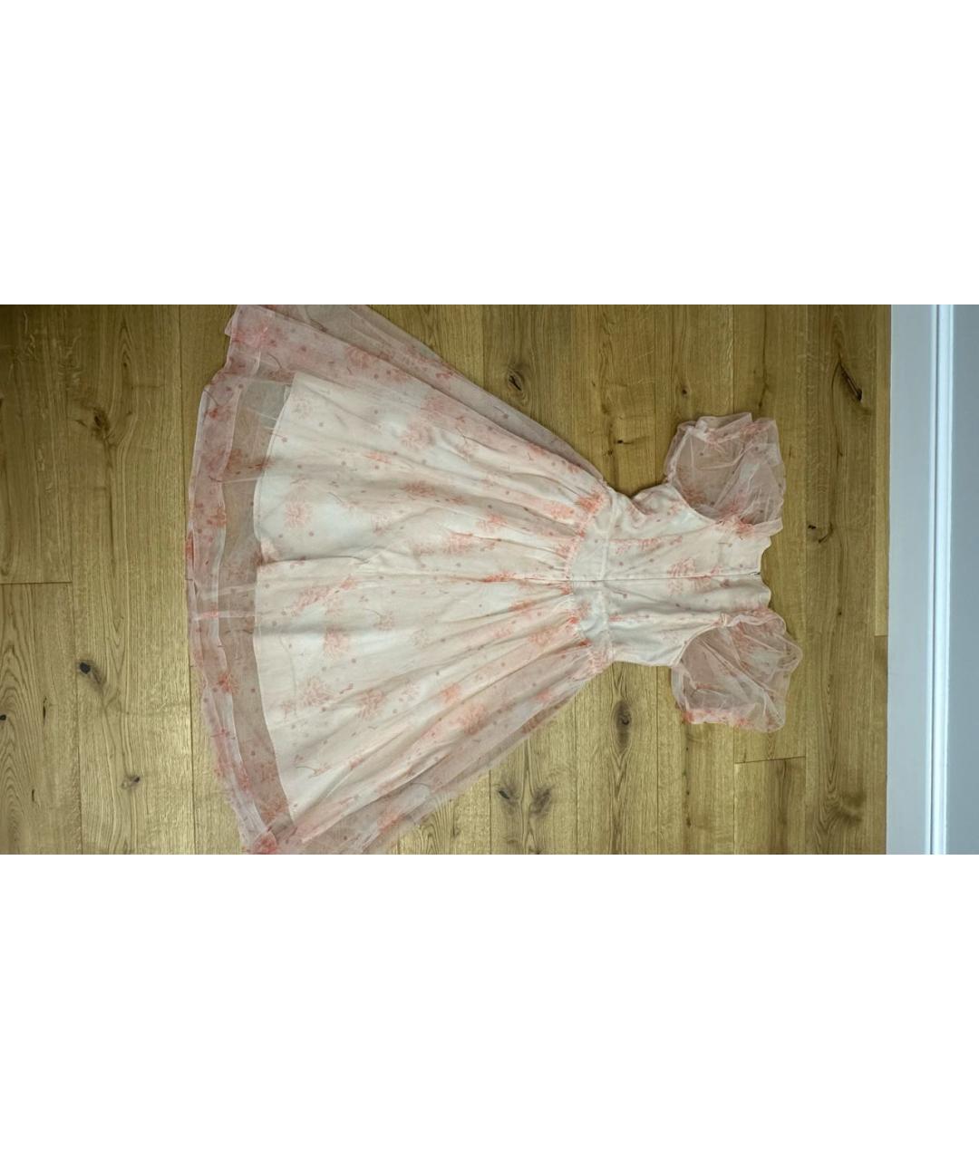 SIMONE ROCHA Розовое полиэстеровое коктейльное платье, фото 2