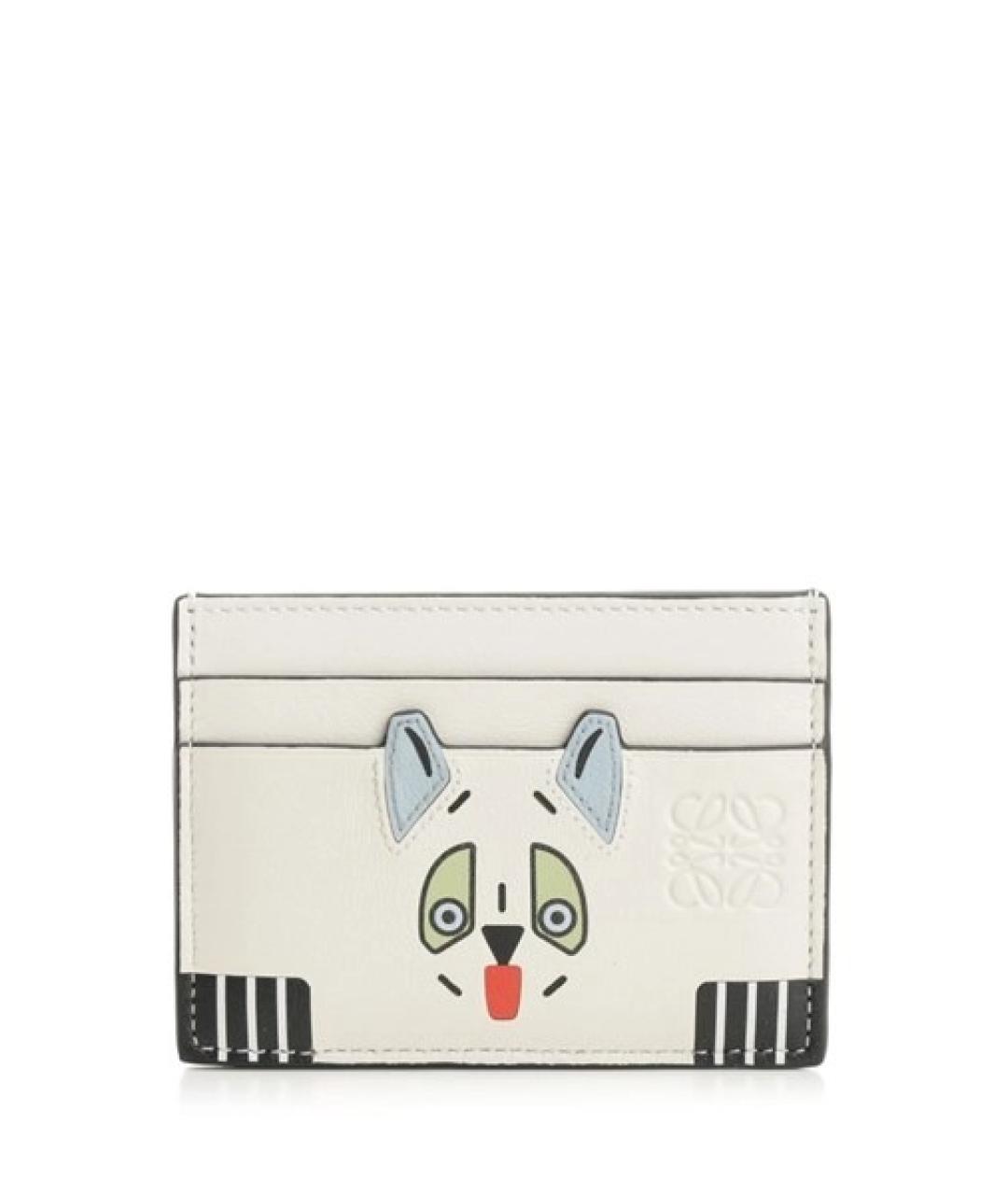 LOEWE Бежевый кожаный кардхолдер, фото 1