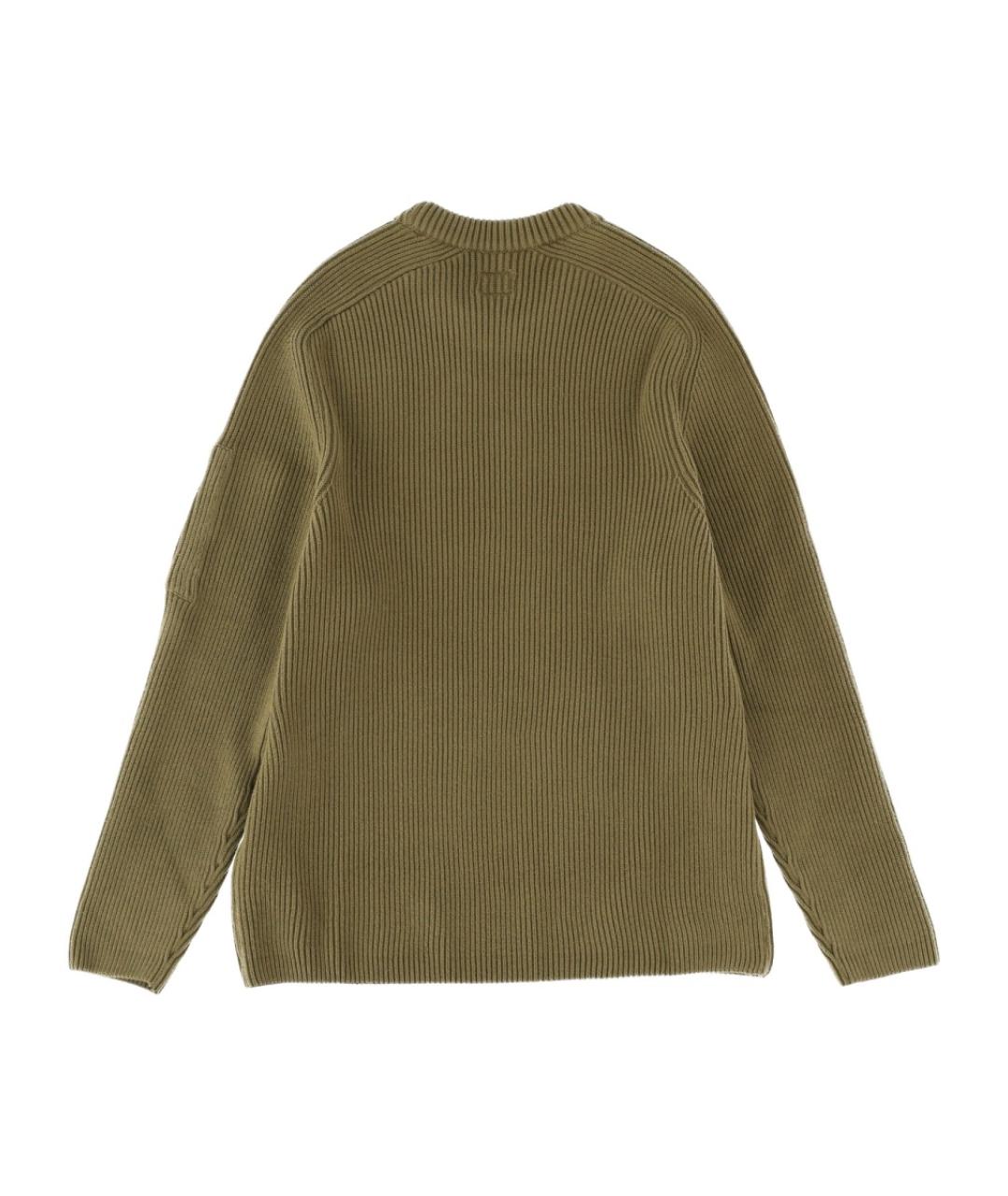 CP COMPANY Зеленый хлопковый джемпер / свитер, фото 2