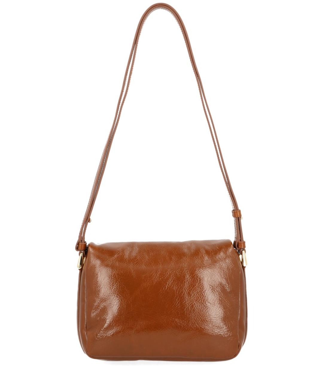 A.P.C. Коричневая кожаная сумка через плечо, фото 3