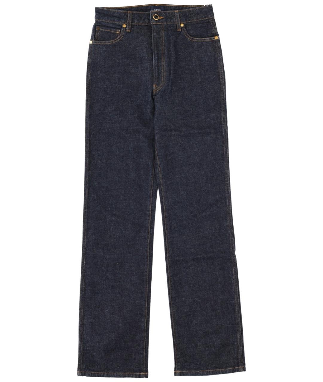 KHAITE Синие хлопковые прямые джинсы, фото 1