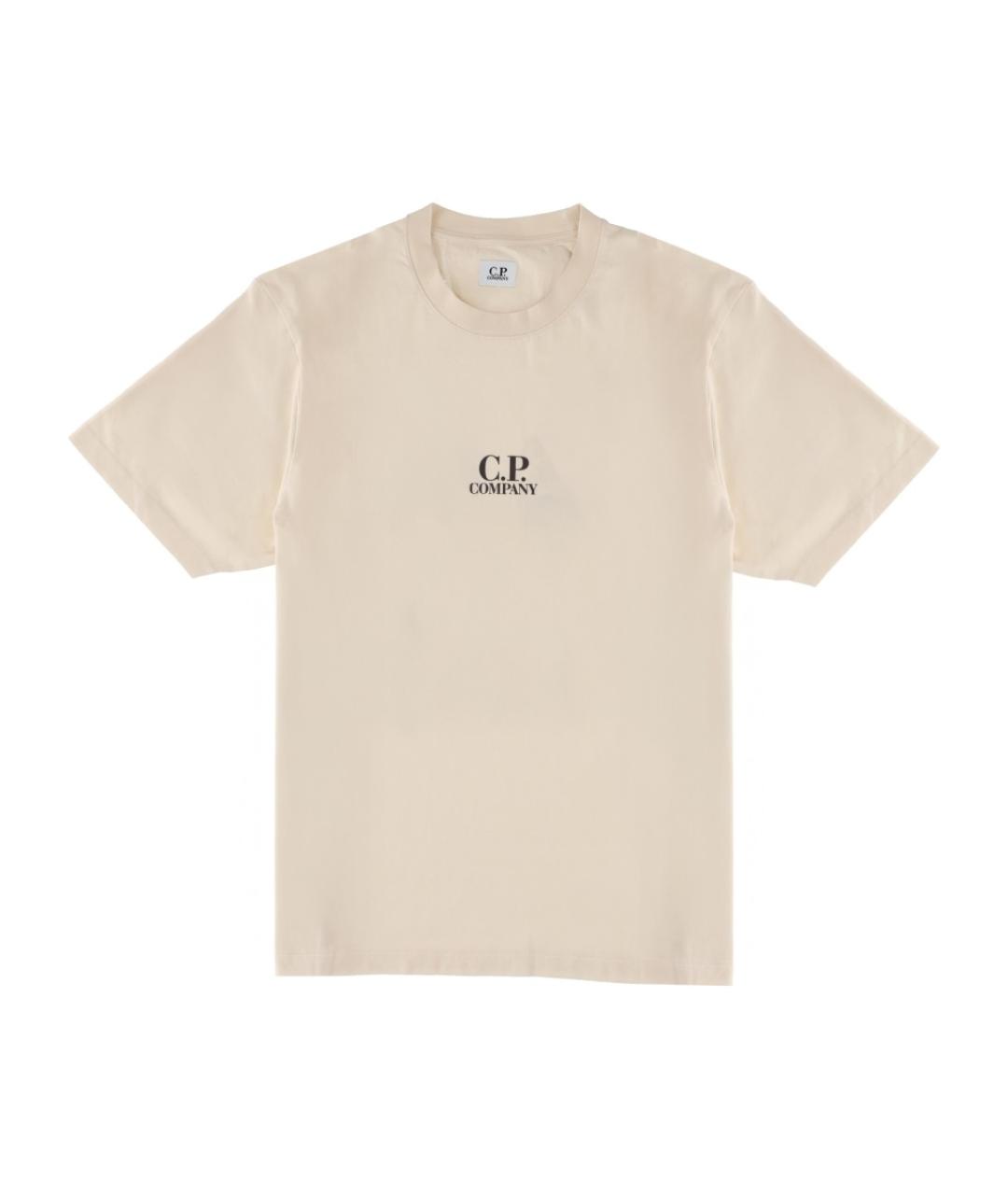 CP COMPANY Бежевая хлопковая футболка, фото 1