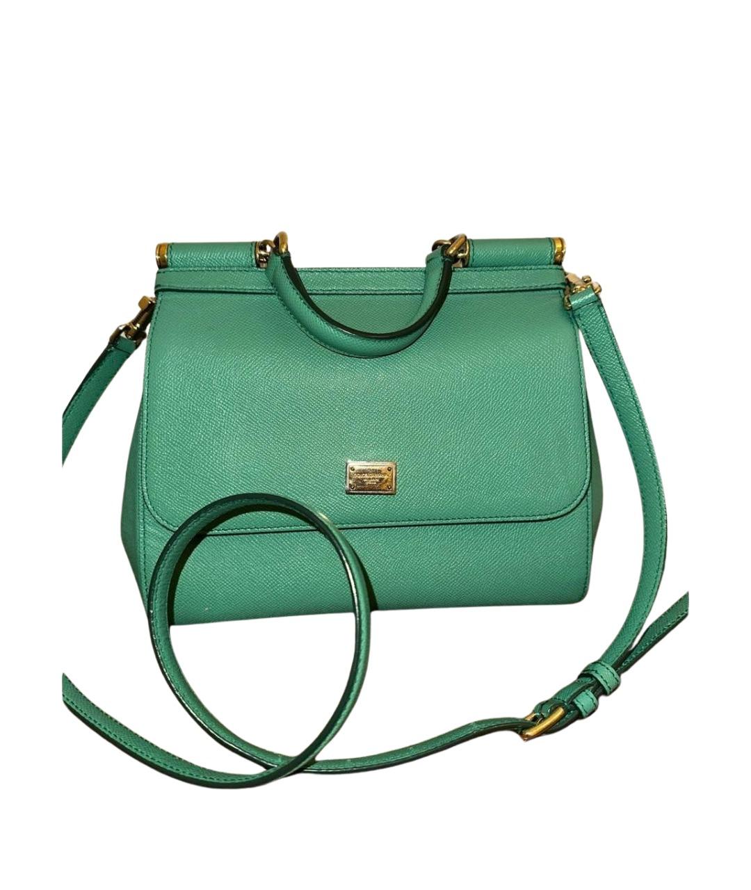 DOLCE&GABBANA Зеленая кожаная сумка через плечо, фото 1
