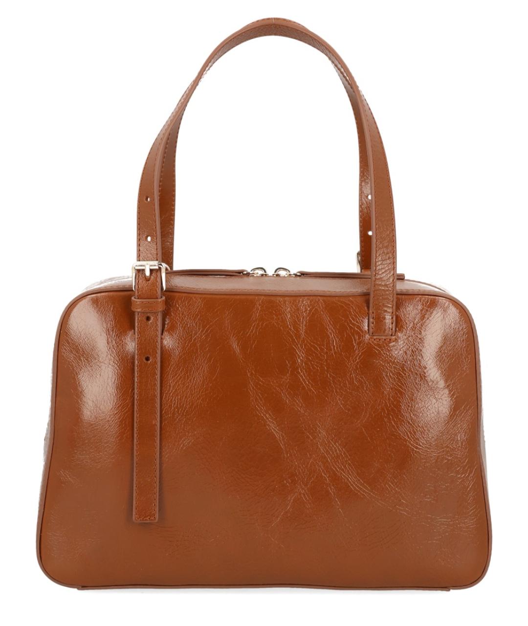 A.P.C. Коричневая кожаная сумка через плечо, фото 3