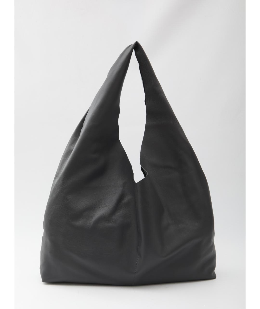 THE ROW Темно-синяя кожаная сумка тоут, фото 5