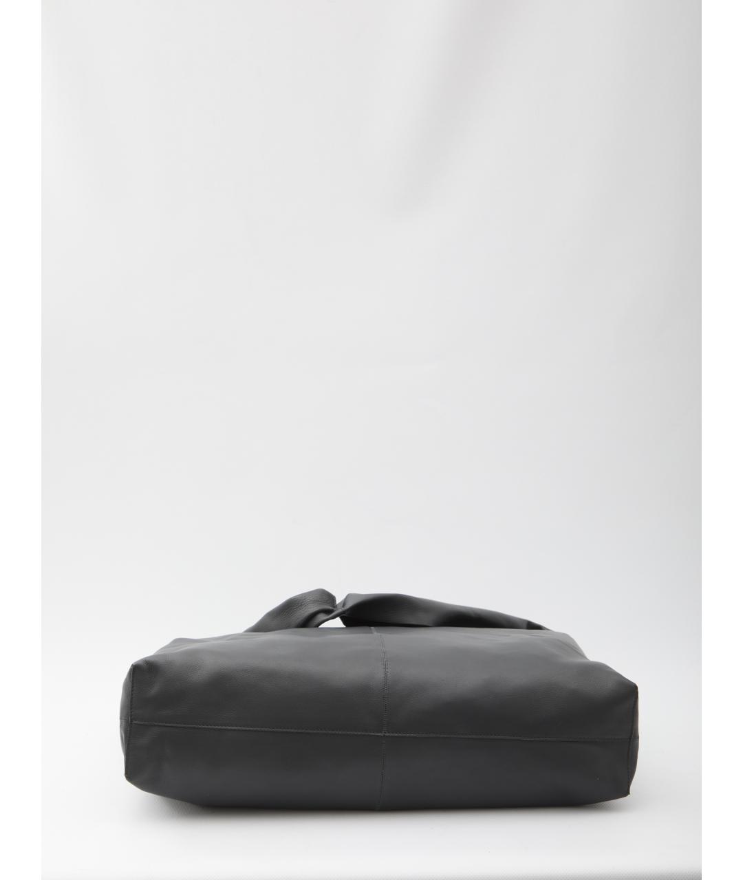 THE ROW Темно-синяя кожаная сумка тоут, фото 3