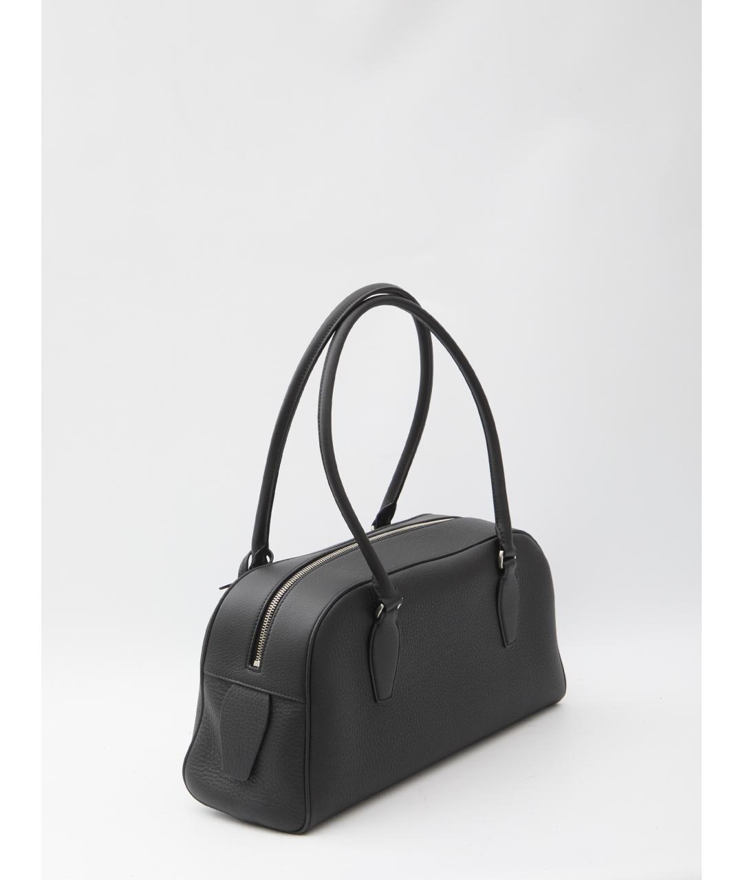 THE ROW Черная кожаная сумка через плечо, фото 2