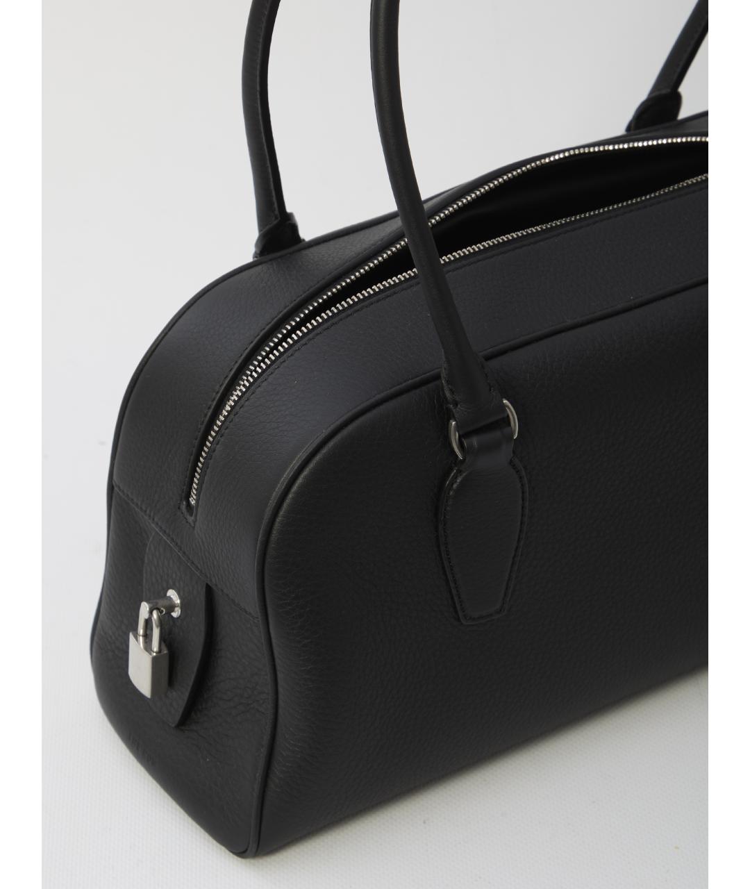 THE ROW Черная кожаная сумка через плечо, фото 4