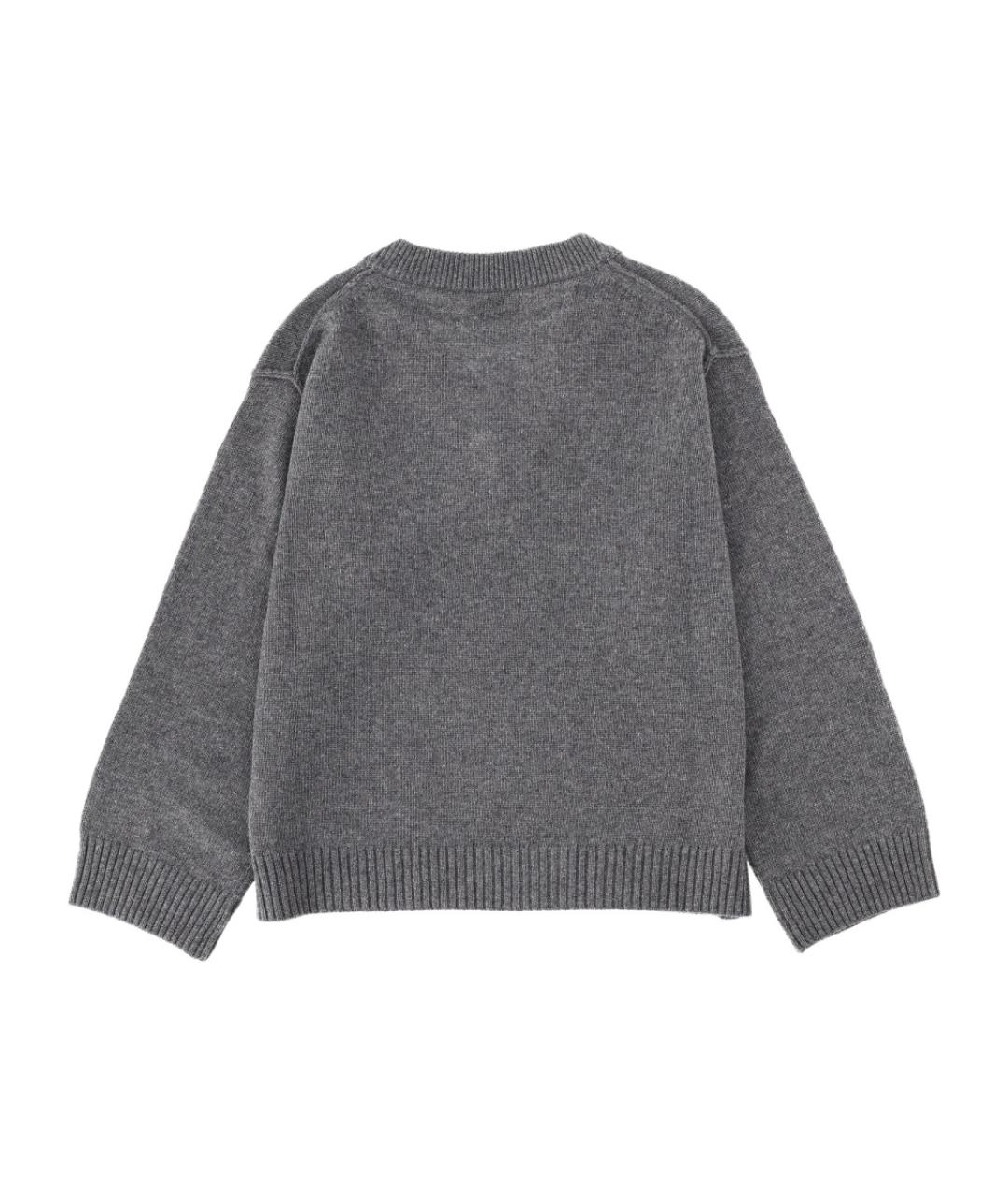 GANNI Серый шерстяной джемпер / свитер, фото 2