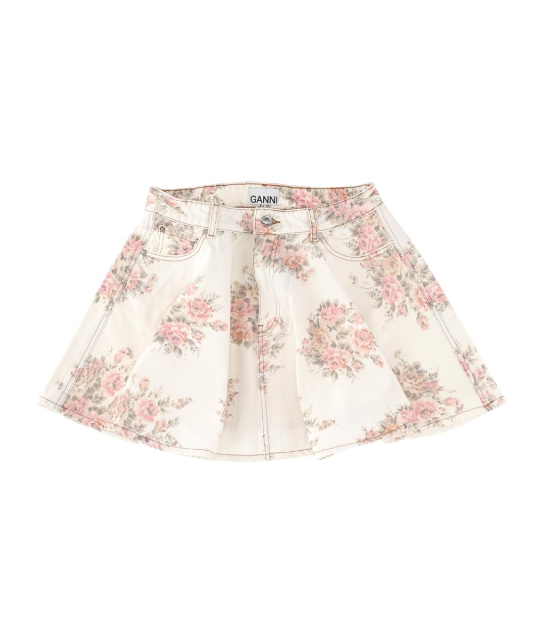 GANNI Мульти хлопковая юбка мини, фото 1