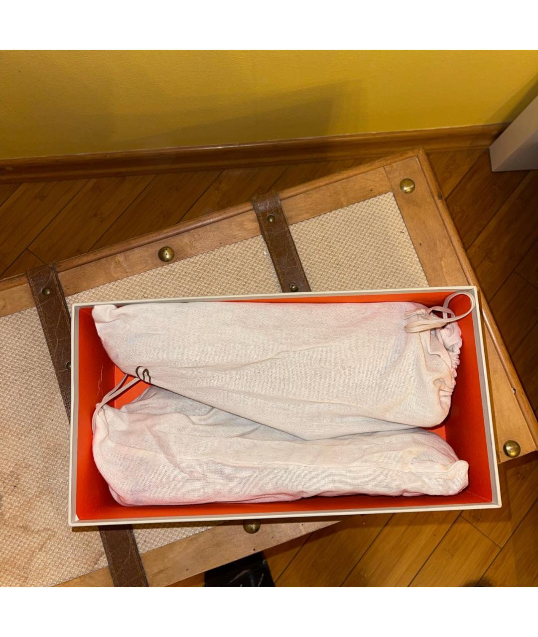 SANTONI Бежевые замшевые лоферы, фото 6