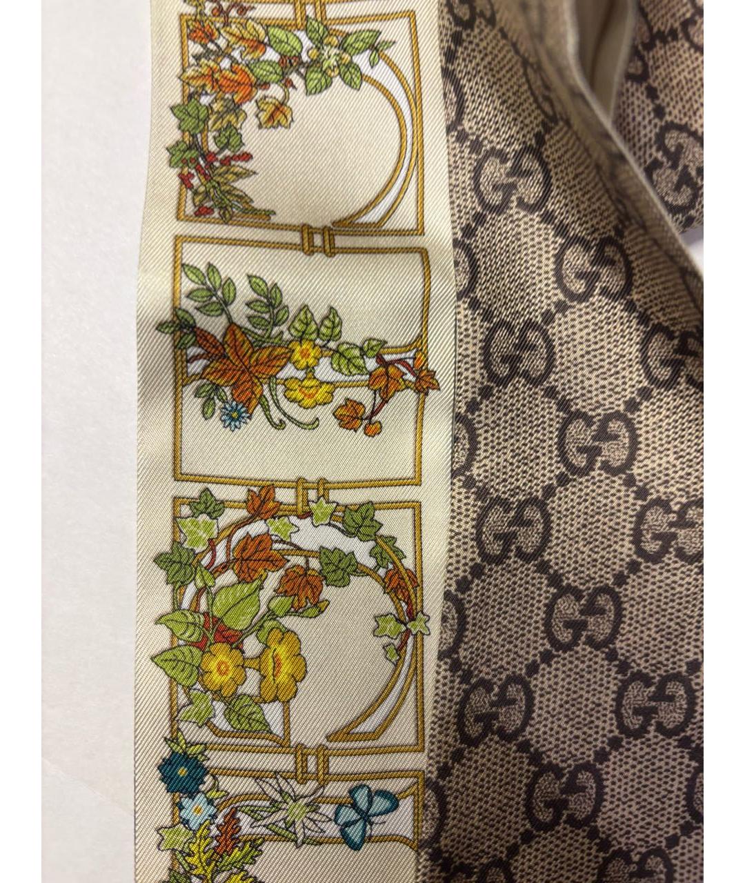 GUCCI Мульти шелковый шарф, фото 2