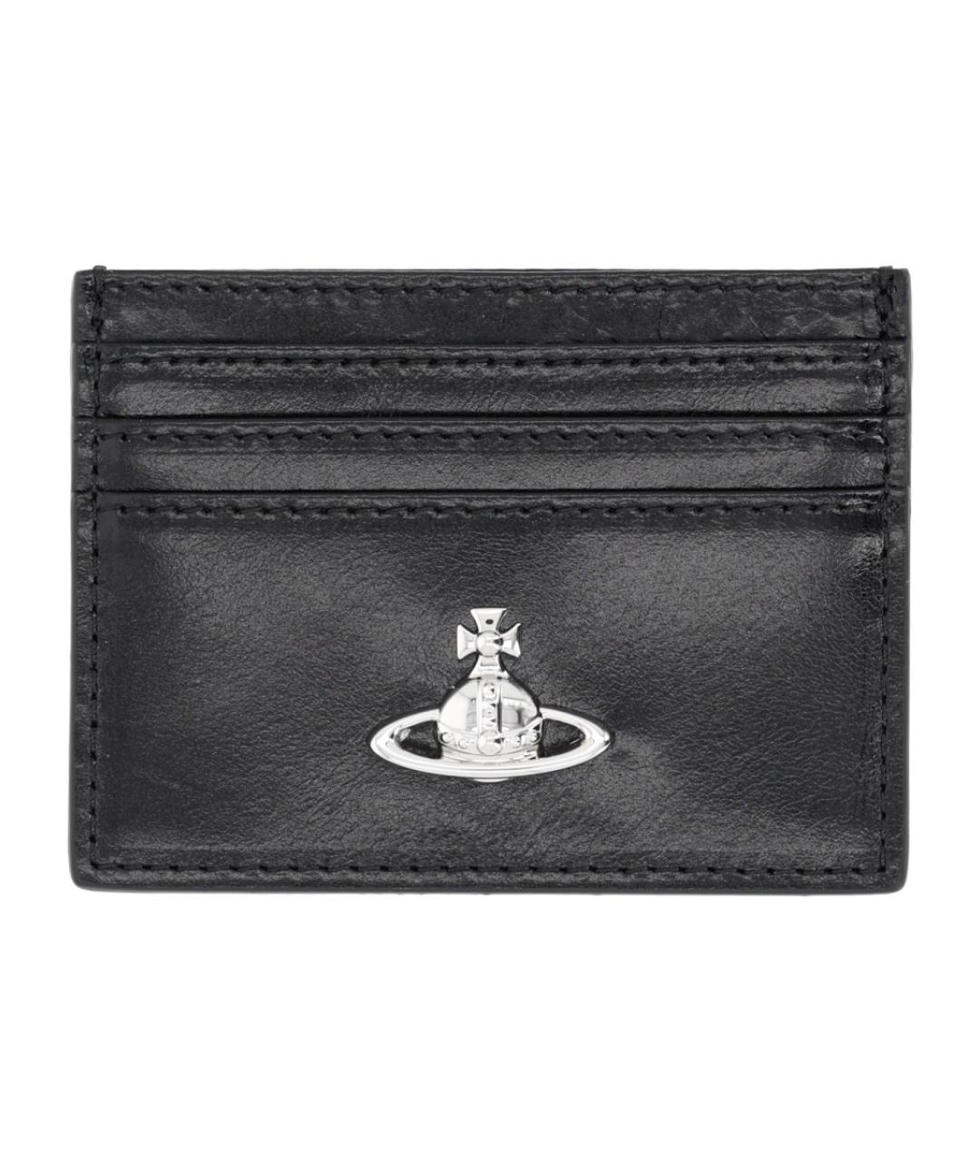 VIVIENNE WESTWOOD Черный кожаный кардхолдер, фото 1