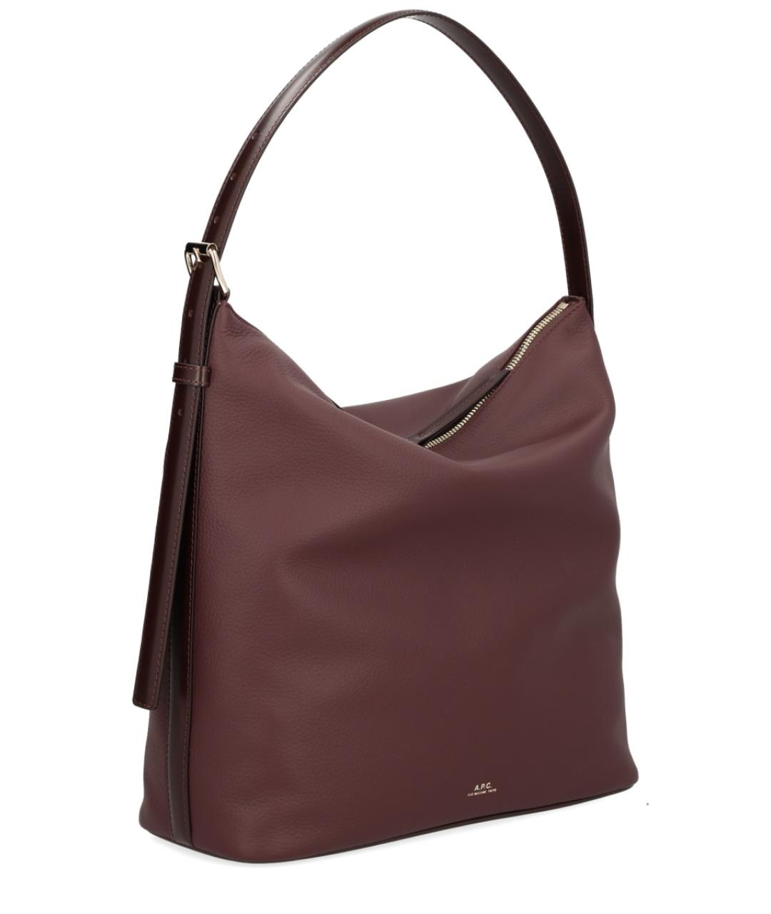 A.P.C. Коричневая кожаная сумка через плечо, фото 2