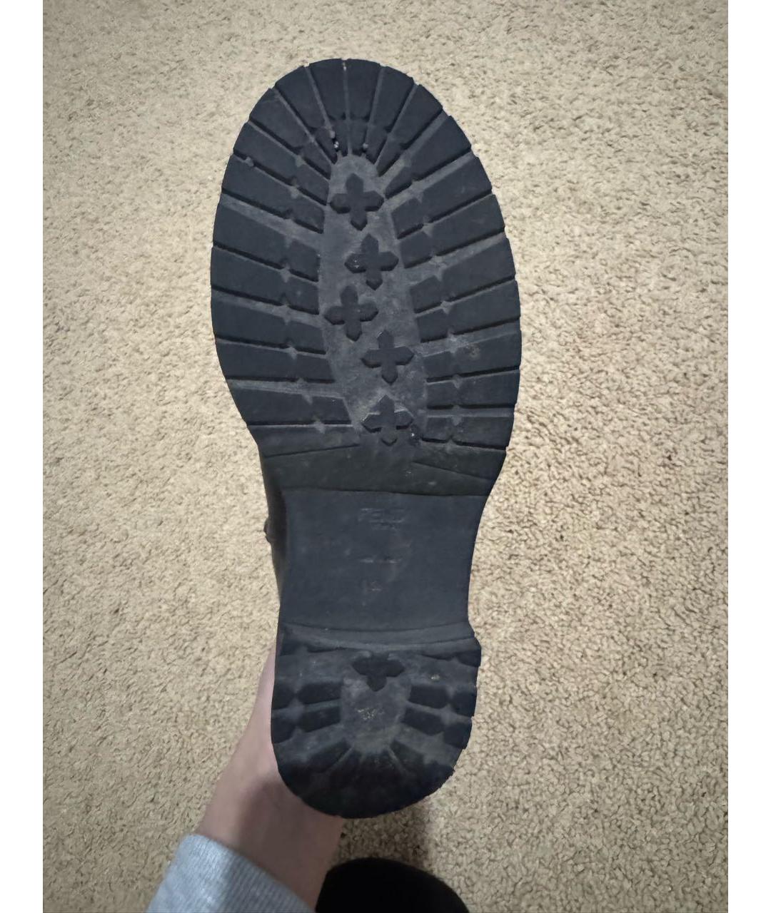 FENDI Черные кожаные полусапоги, фото 4