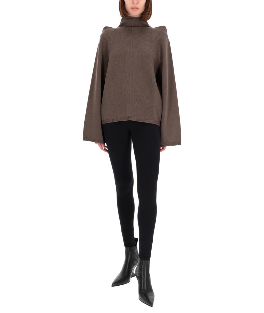 RICK OWENS Коричневая шерстяная блузы, фото 3