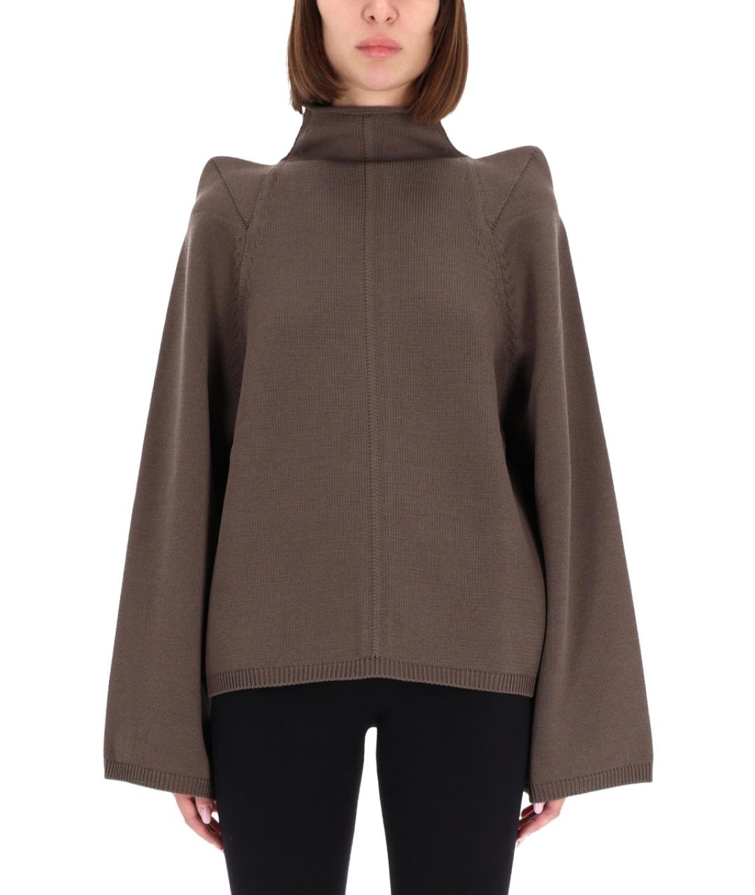 RICK OWENS Коричневая шерстяная блузы, фото 2