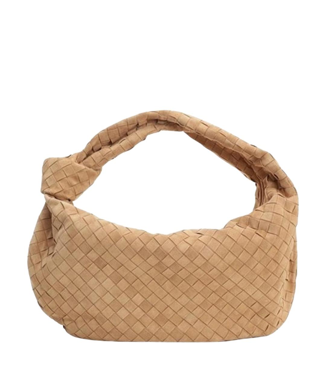 BOTTEGA VENETA Бежевая замшевая сумка тоут, фото 1