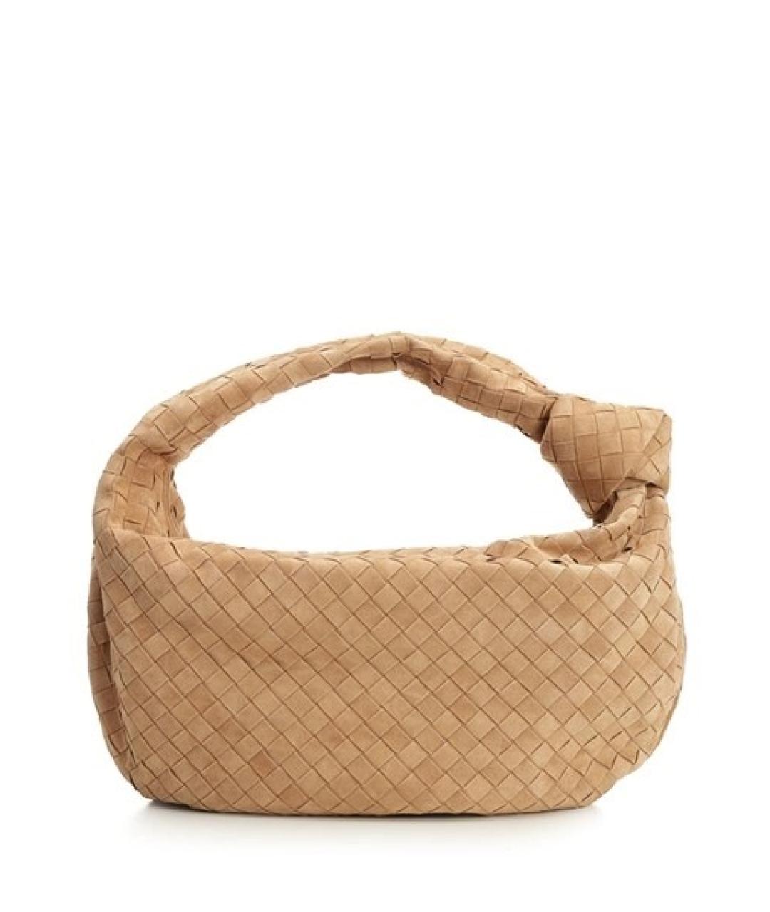 BOTTEGA VENETA Бежевая замшевая сумка тоут, фото 3