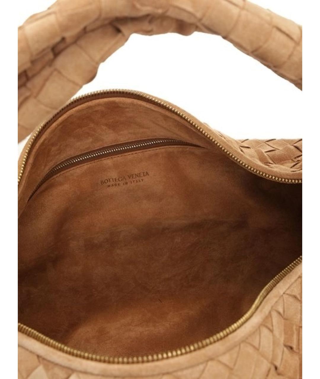 BOTTEGA VENETA Бежевая замшевая сумка тоут, фото 4