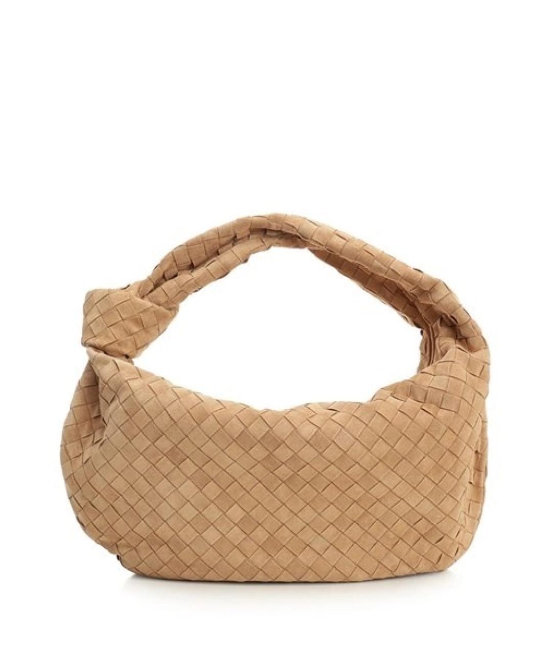 BOTTEGA VENETA Бежевая замшевая сумка тоут, фото 5