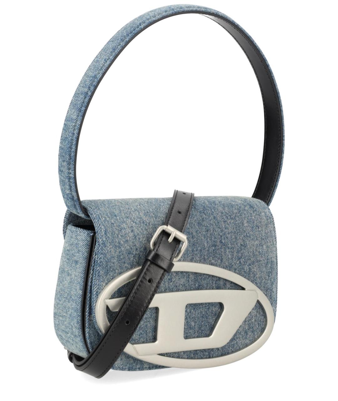 DIESEL Голубая хлопковая сумка тоут, фото 2