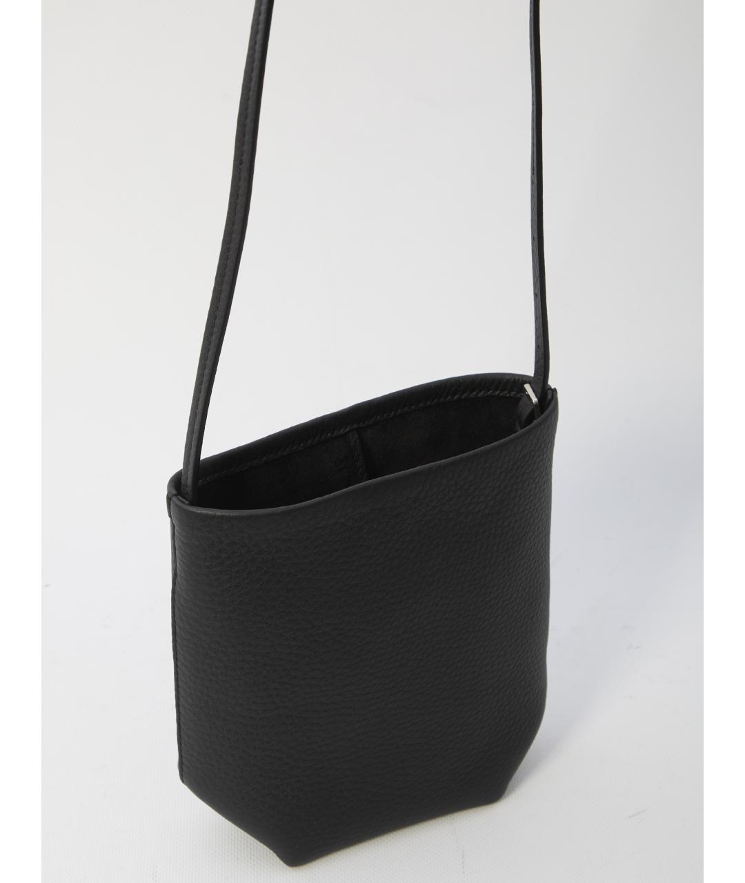 THE ROW Черная кожаная сумка через плечо, фото 5