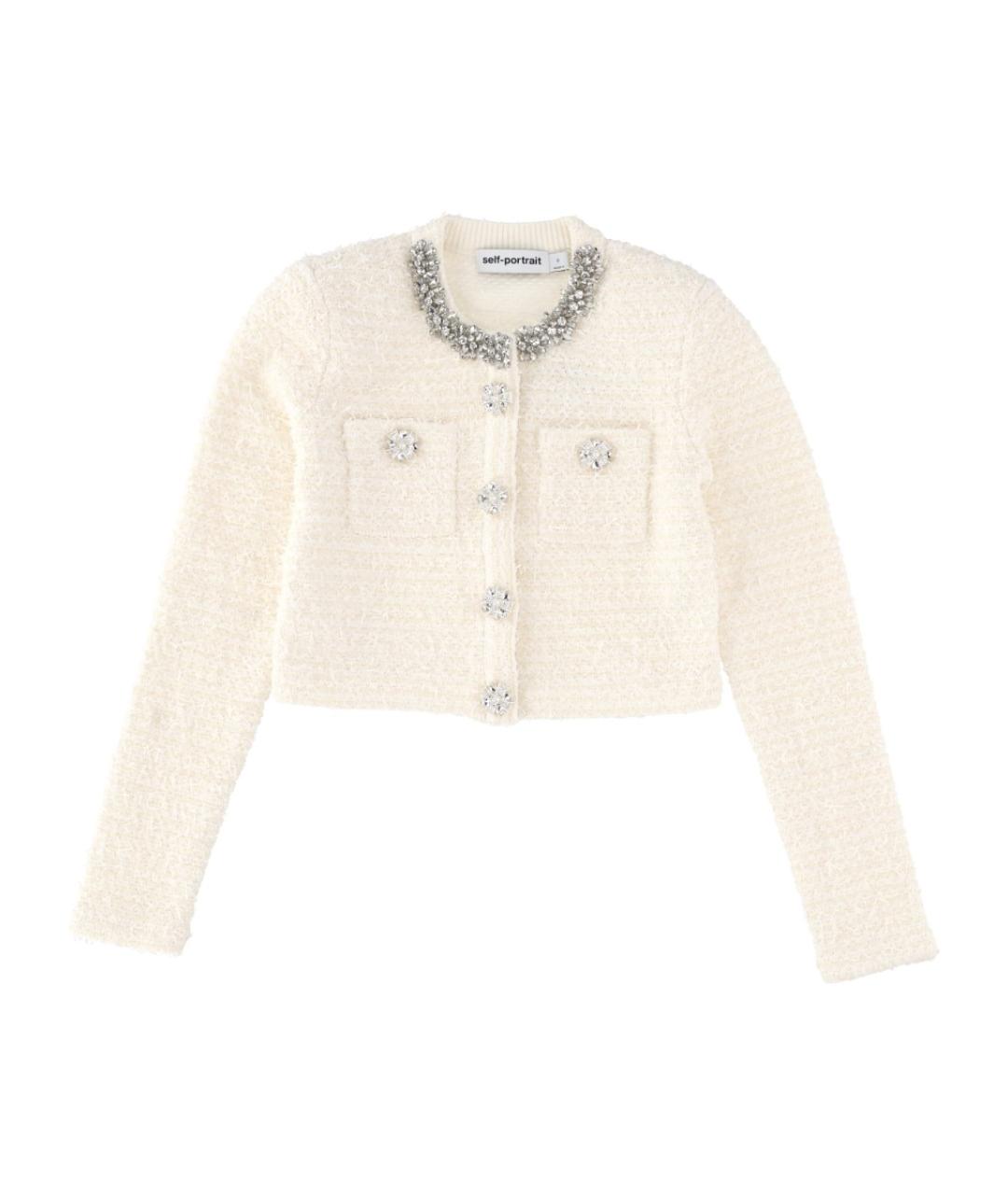 SELF-PORTRAIT Белый хлопковый джемпер / свитер, фото 1