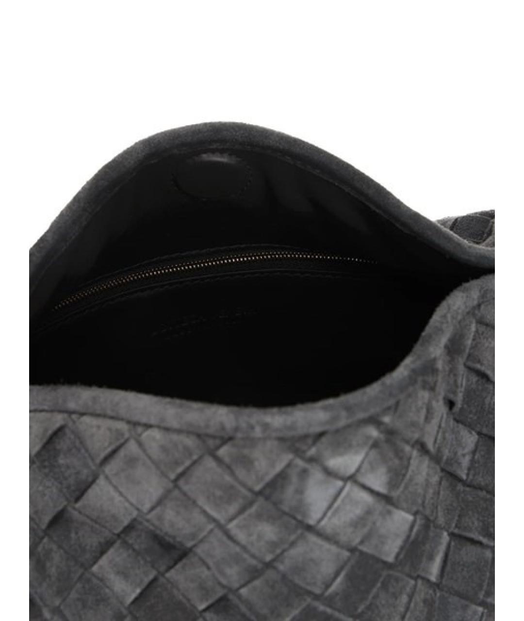 BOTTEGA VENETA Серая замшевая сумка тоут, фото 4
