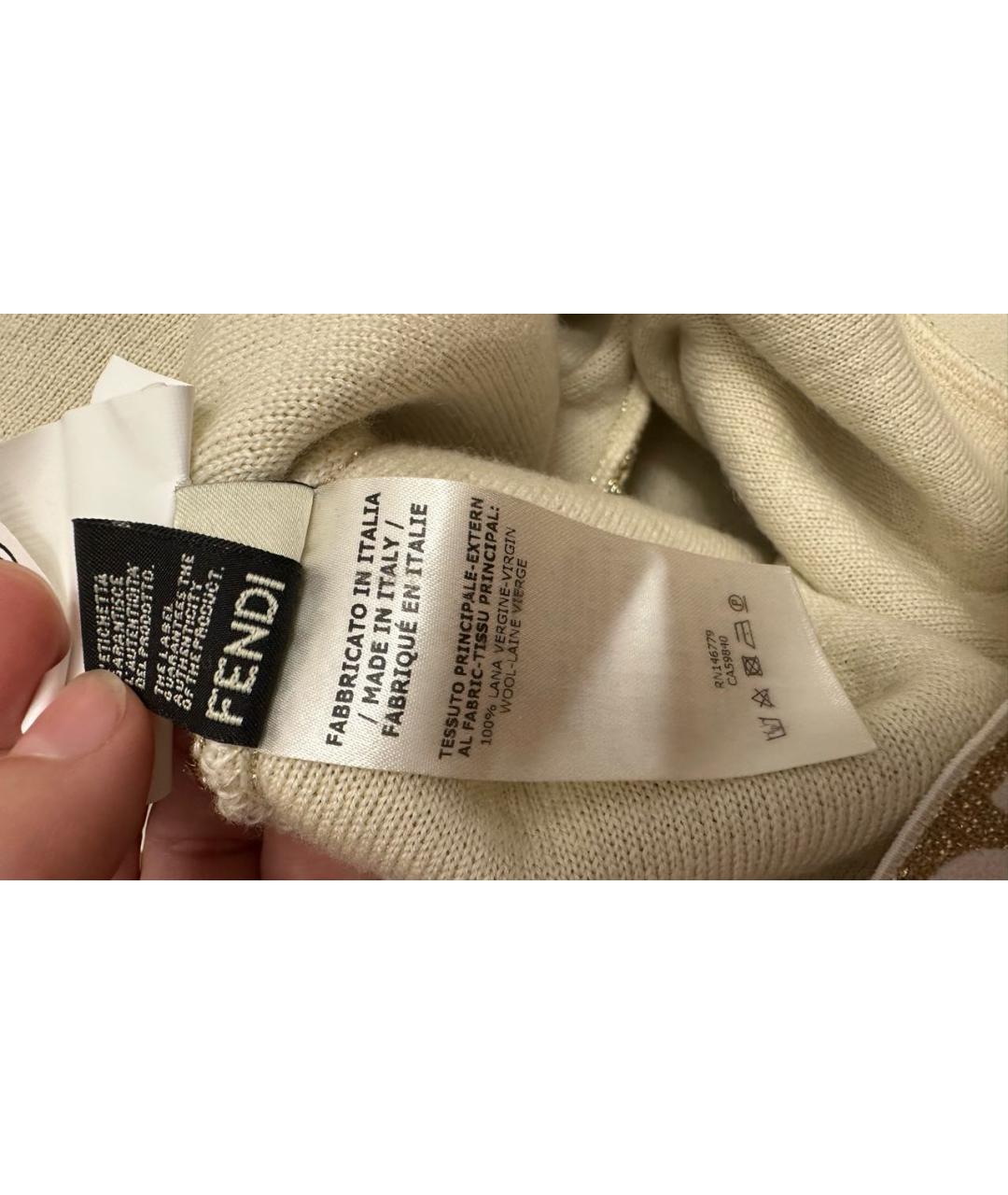FENDI Золотой шерстяной спортивные костюмы, фото 4