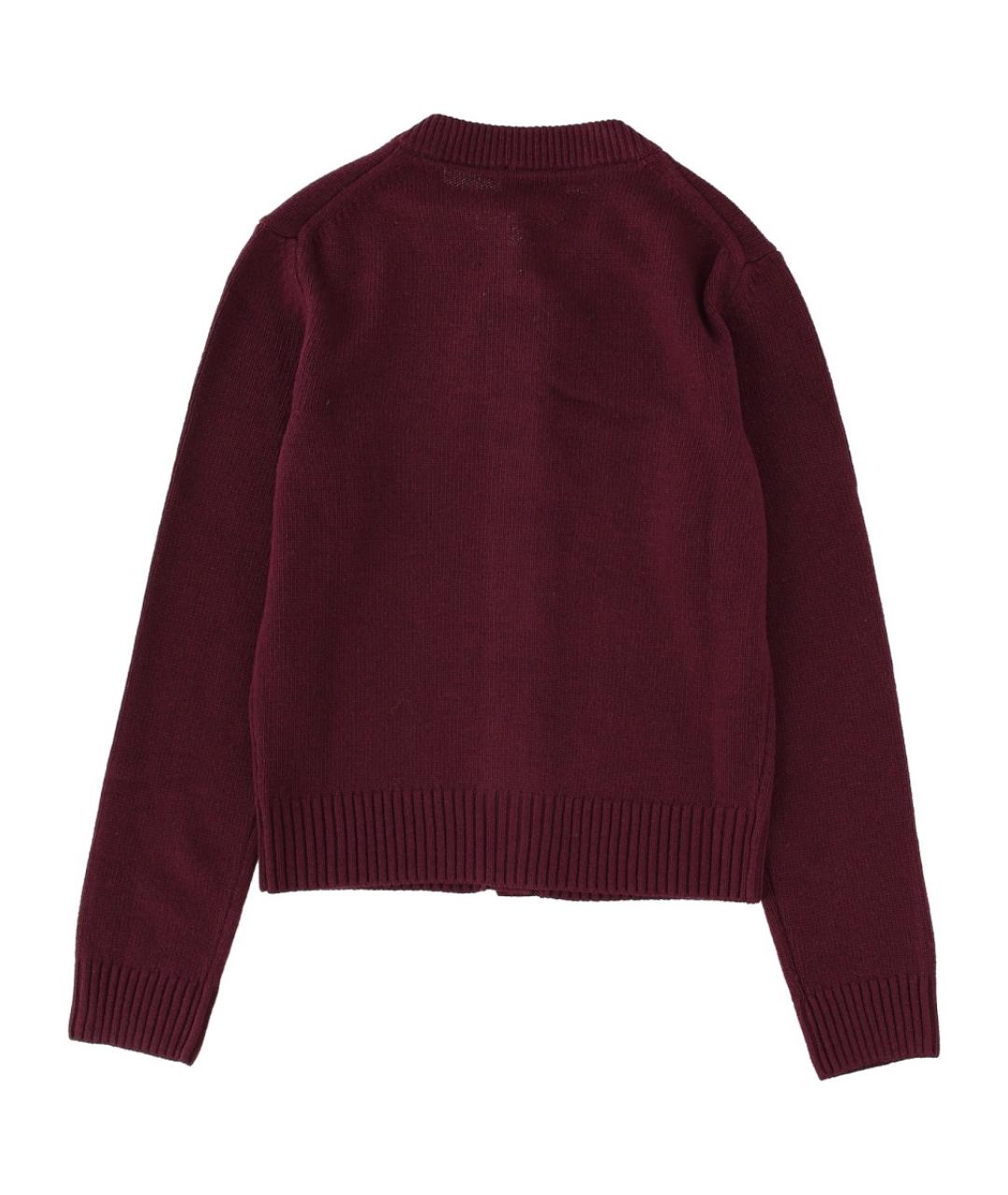 GANNI Бордовый шерстяной джемпер / свитер, фото 2