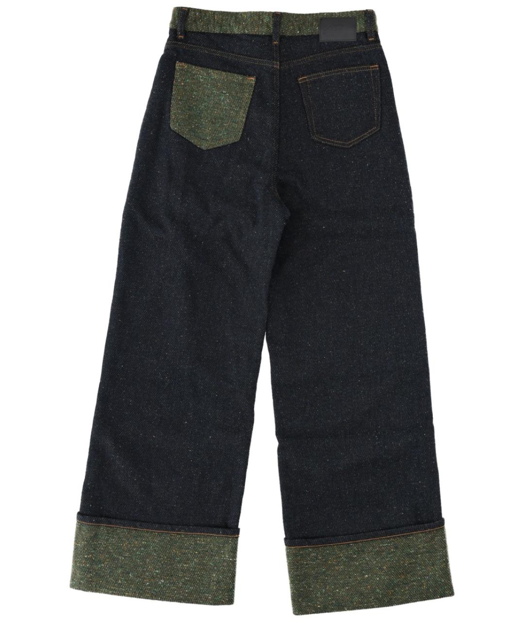 GANNI Черные хлопковые прямые джинсы, фото 2