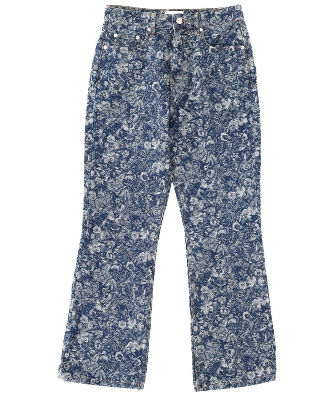 GANNI Синие хлопковые прямые джинсы, фото 1