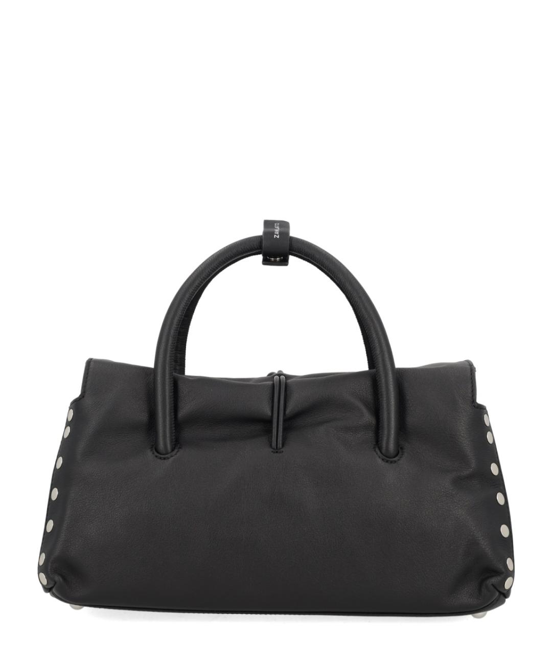 ZANELLATO Черная кожаная сумка с короткими ручками, фото 3