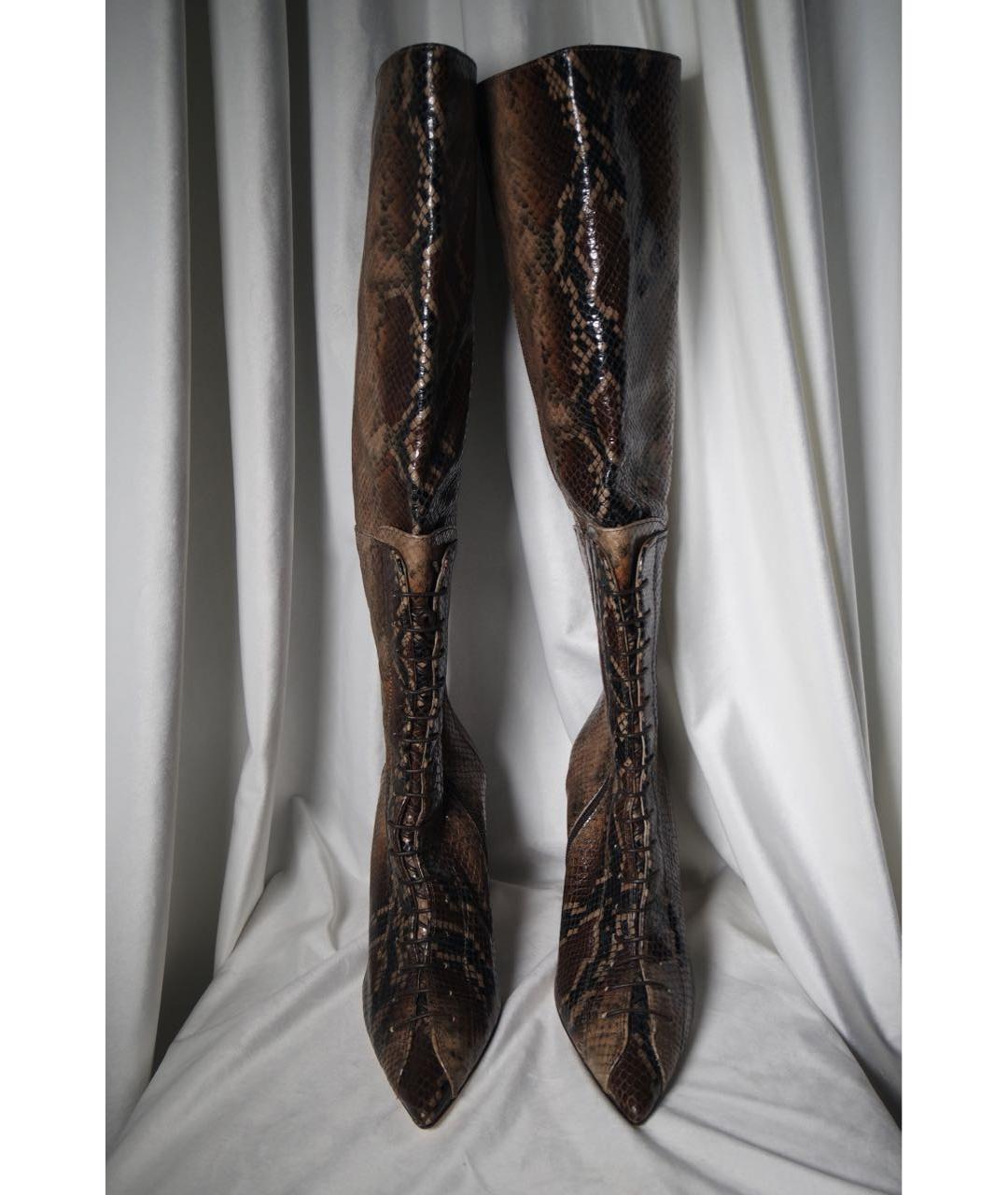 AGL Коричневые кожаные сапоги, фото 7