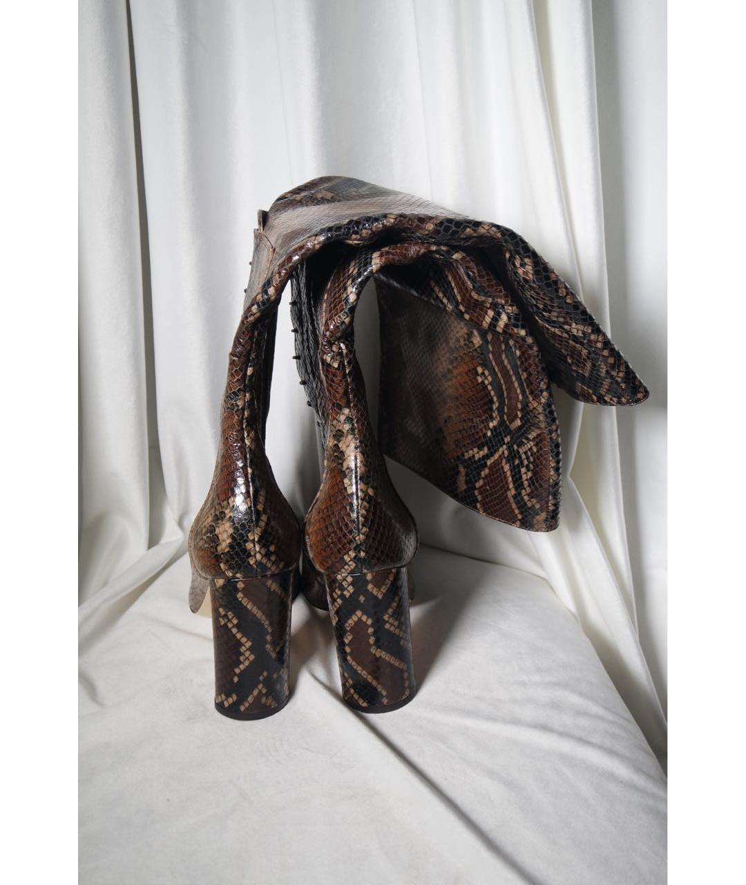 AGL Коричневые кожаные сапоги, фото 3