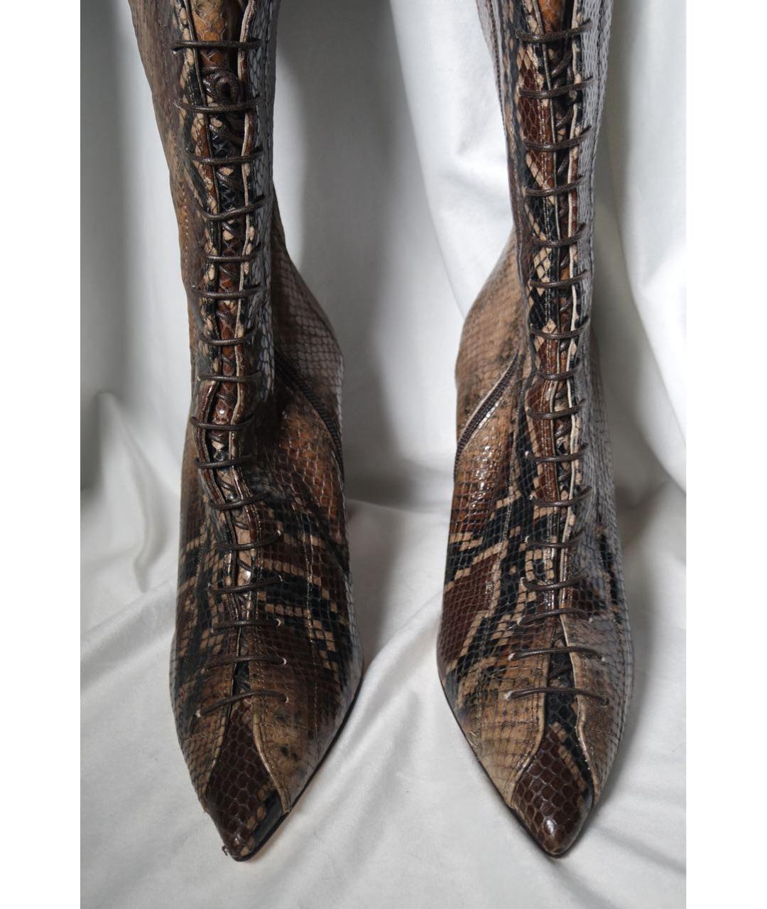 AGL Коричневые кожаные сапоги, фото 4