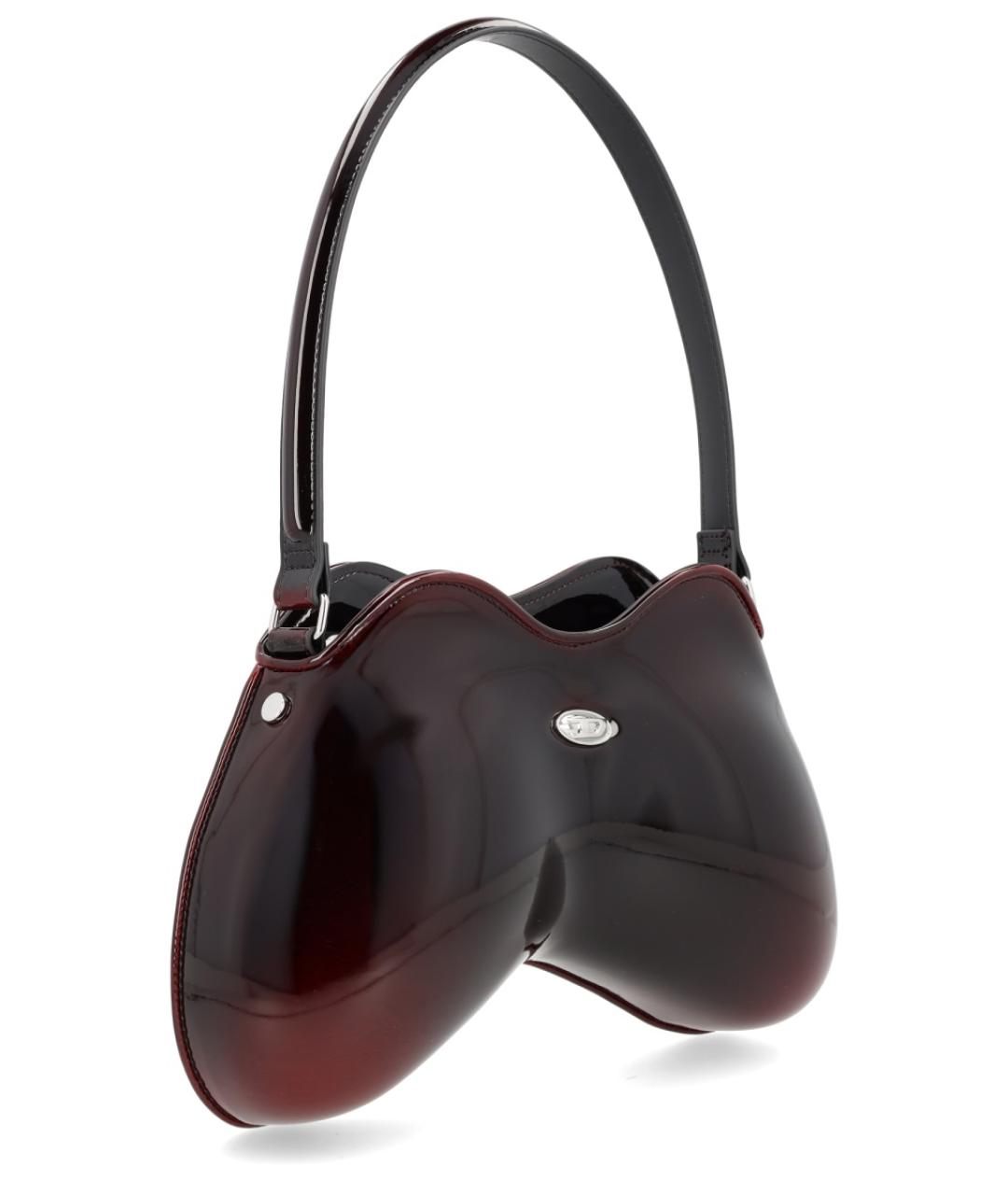 DIESEL Бордовая сумка через плечо из искусственной кожи, фото 2