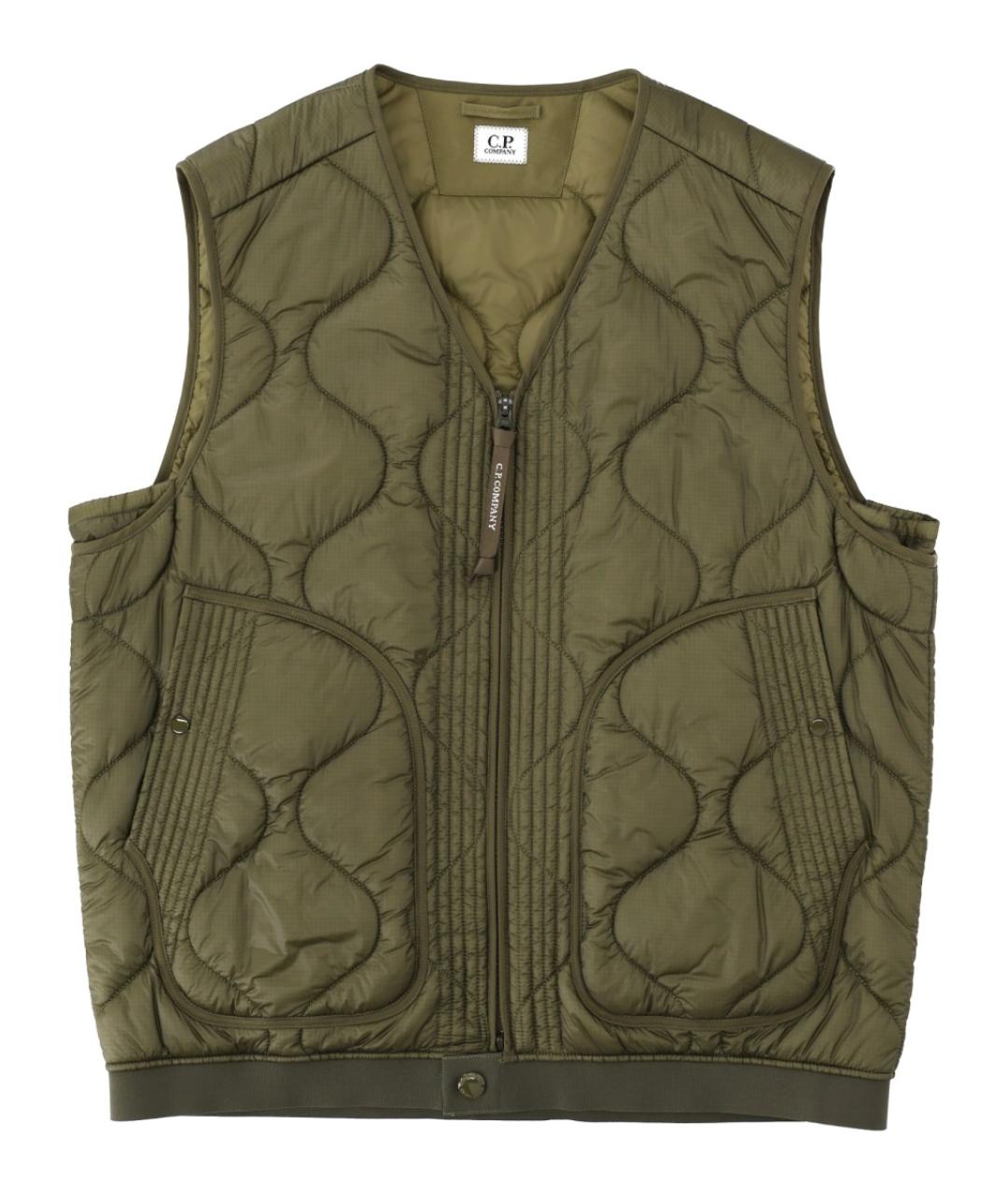 CP COMPANY Хаки полиэстеровый жилет, фото 1