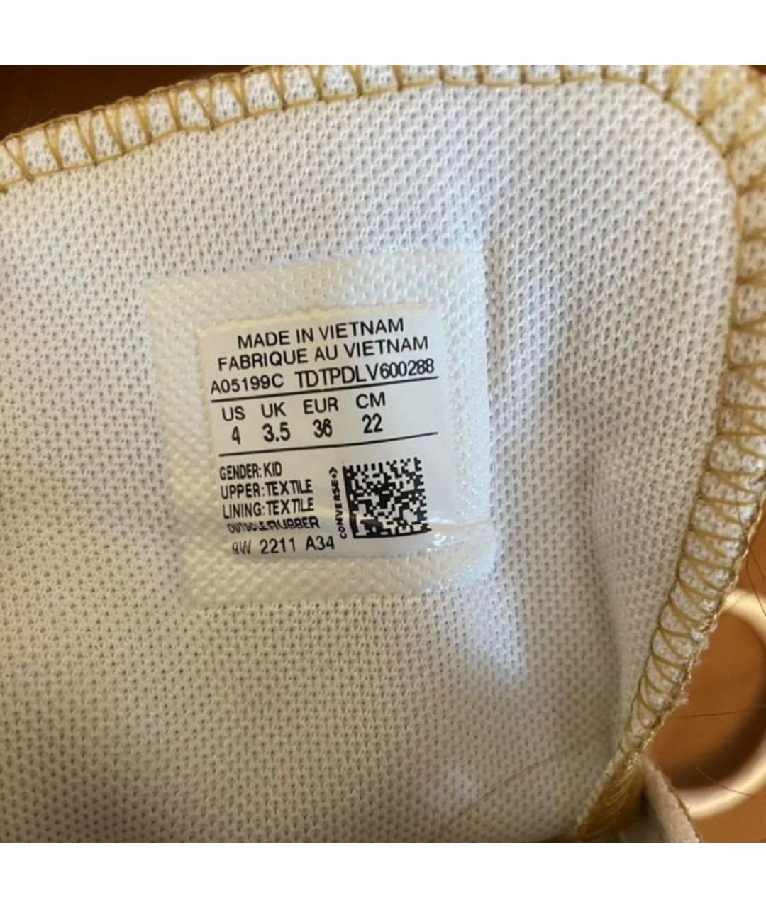 CONVERSE Горчичные текстильные кеды, фото 7