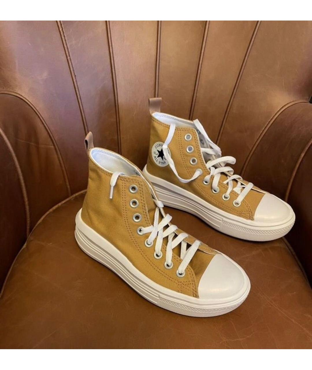 CONVERSE Горчичные текстильные кеды, фото 2