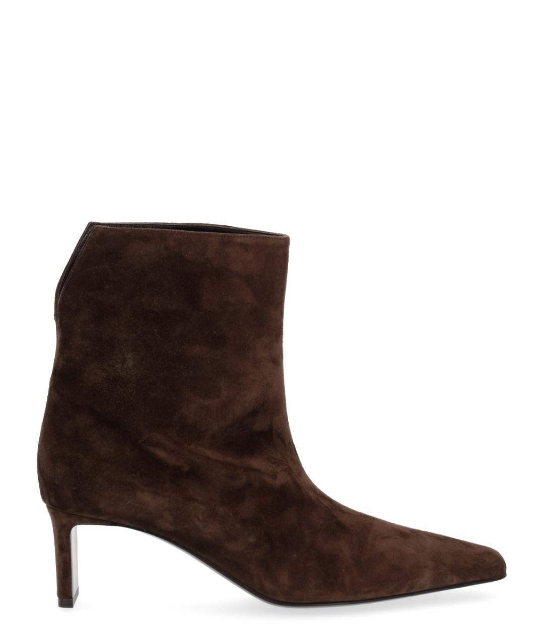 KHAITE Коричневые замшевые ботильоны, фото 1