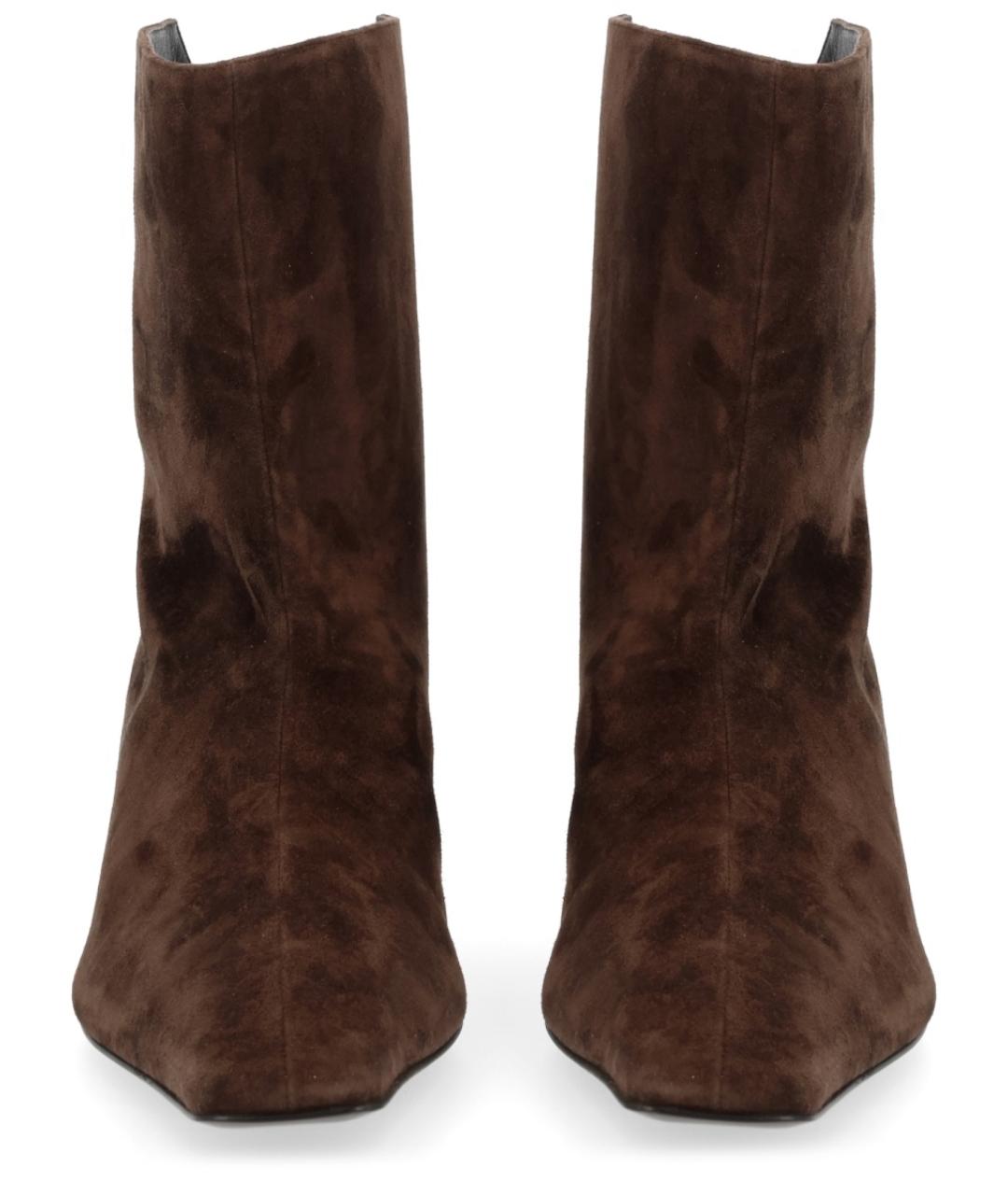 KHAITE Коричневые замшевые ботильоны, фото 2