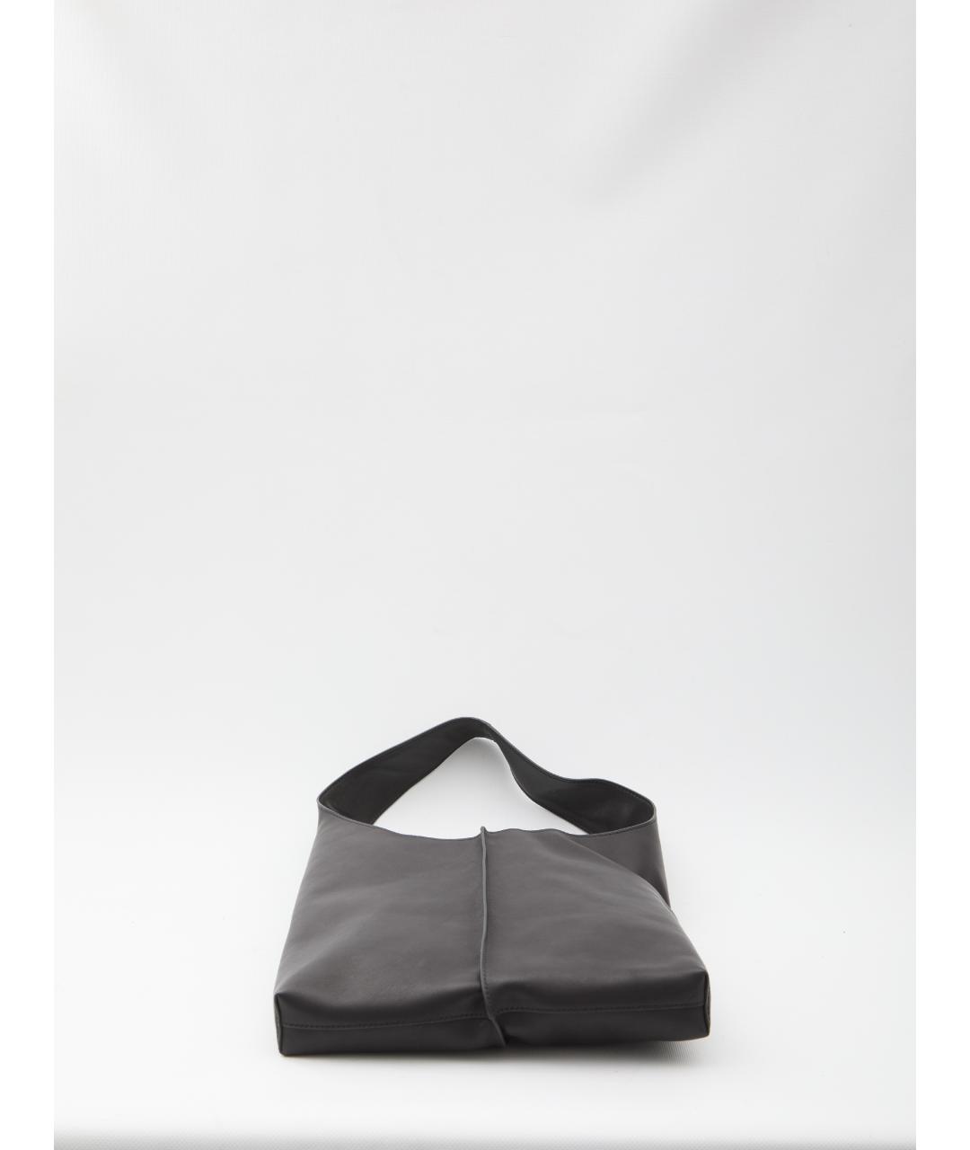 THE ROW Черная кожаная сумка через плечо, фото 3