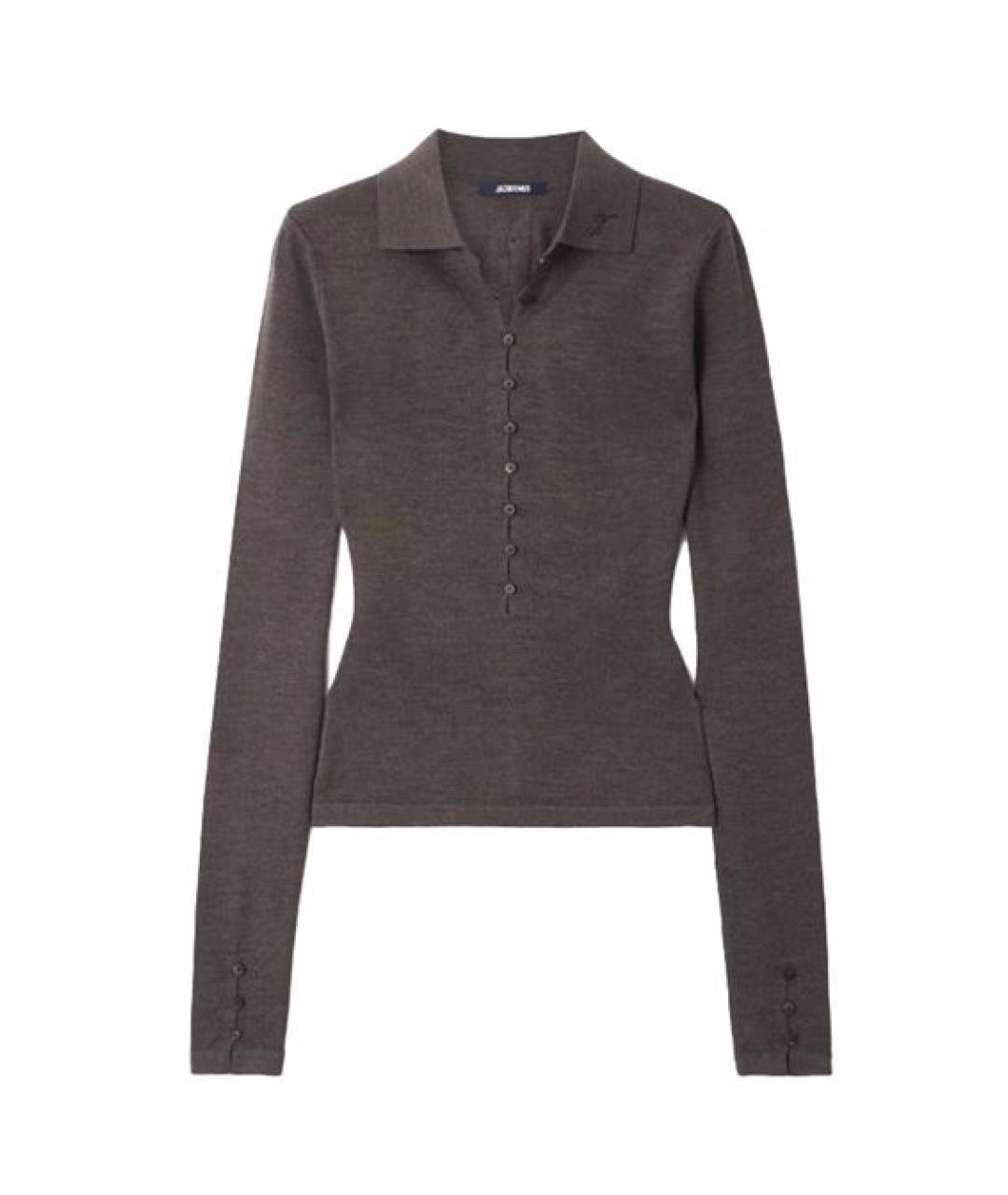 JACQUEMUS Коричневый шерстяной джемпер / свитер, фото 1