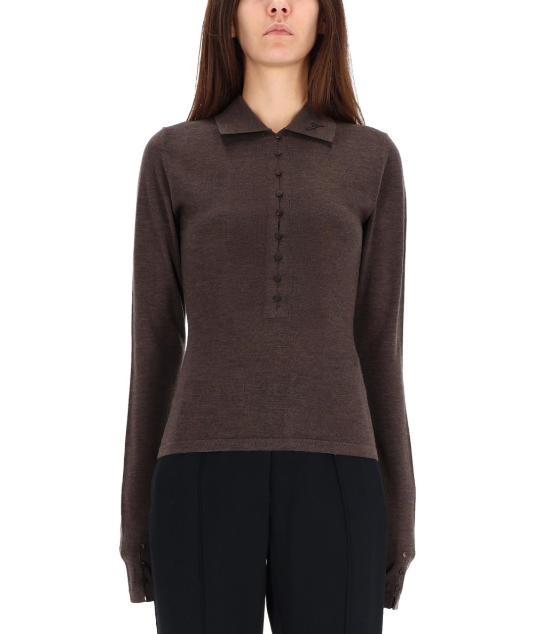 JACQUEMUS Коричневый шерстяной джемпер / свитер, фото 2