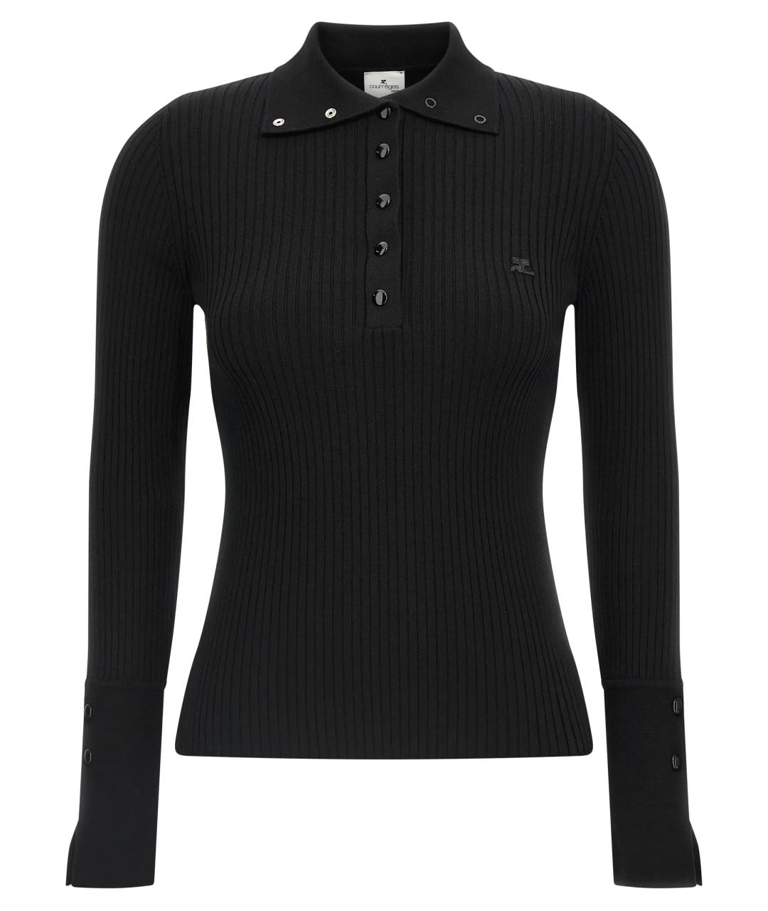 COURREGES Черный вискозный джемпер / свитер, фото 1