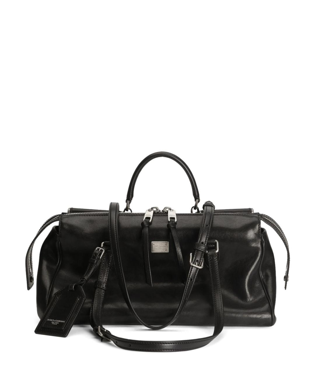 DOLCE&GABBANA Черная сумка через плечо из искусственной кожи, фото 4