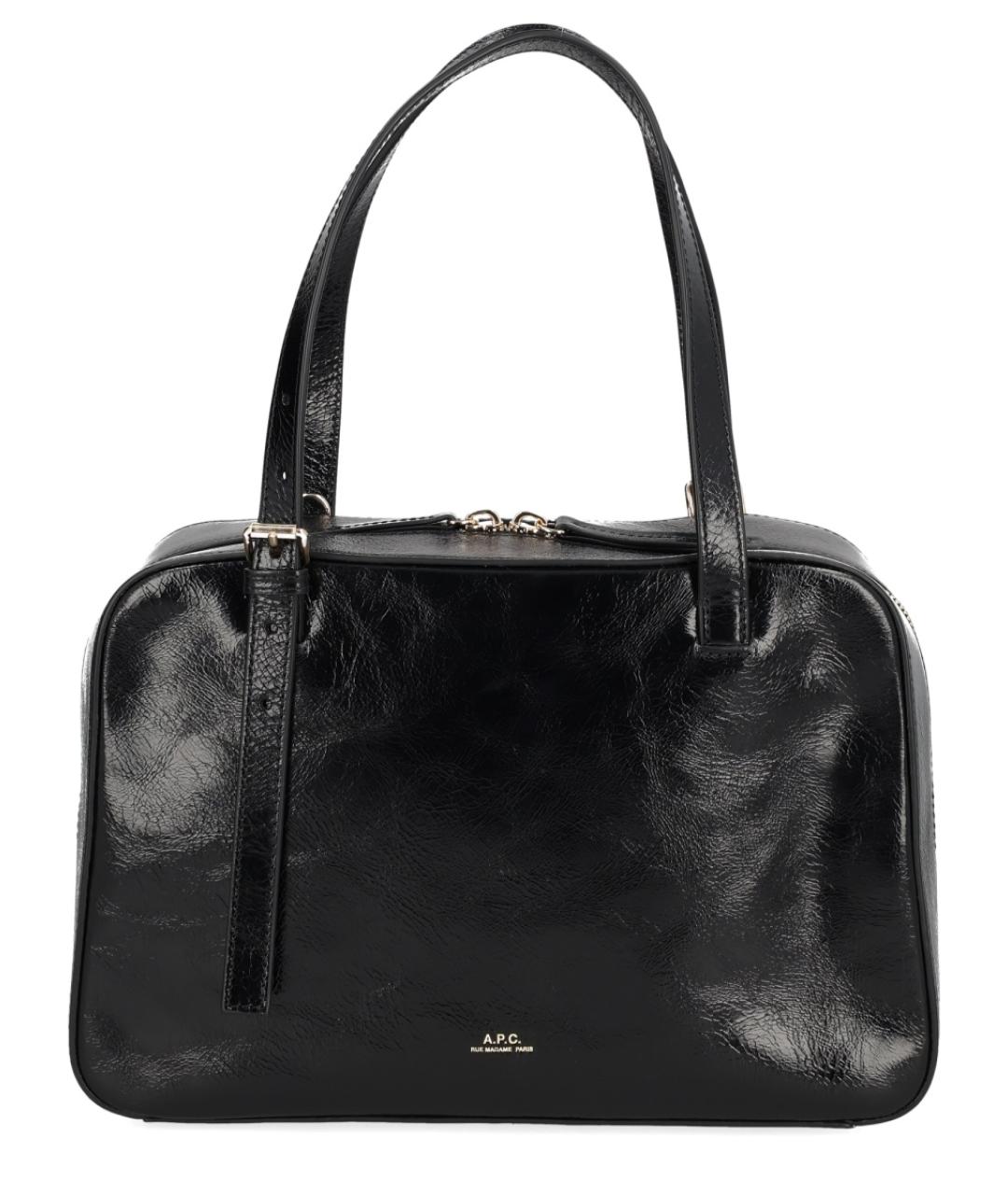 A.P.C. Черная кожаная сумка через плечо, фото 1