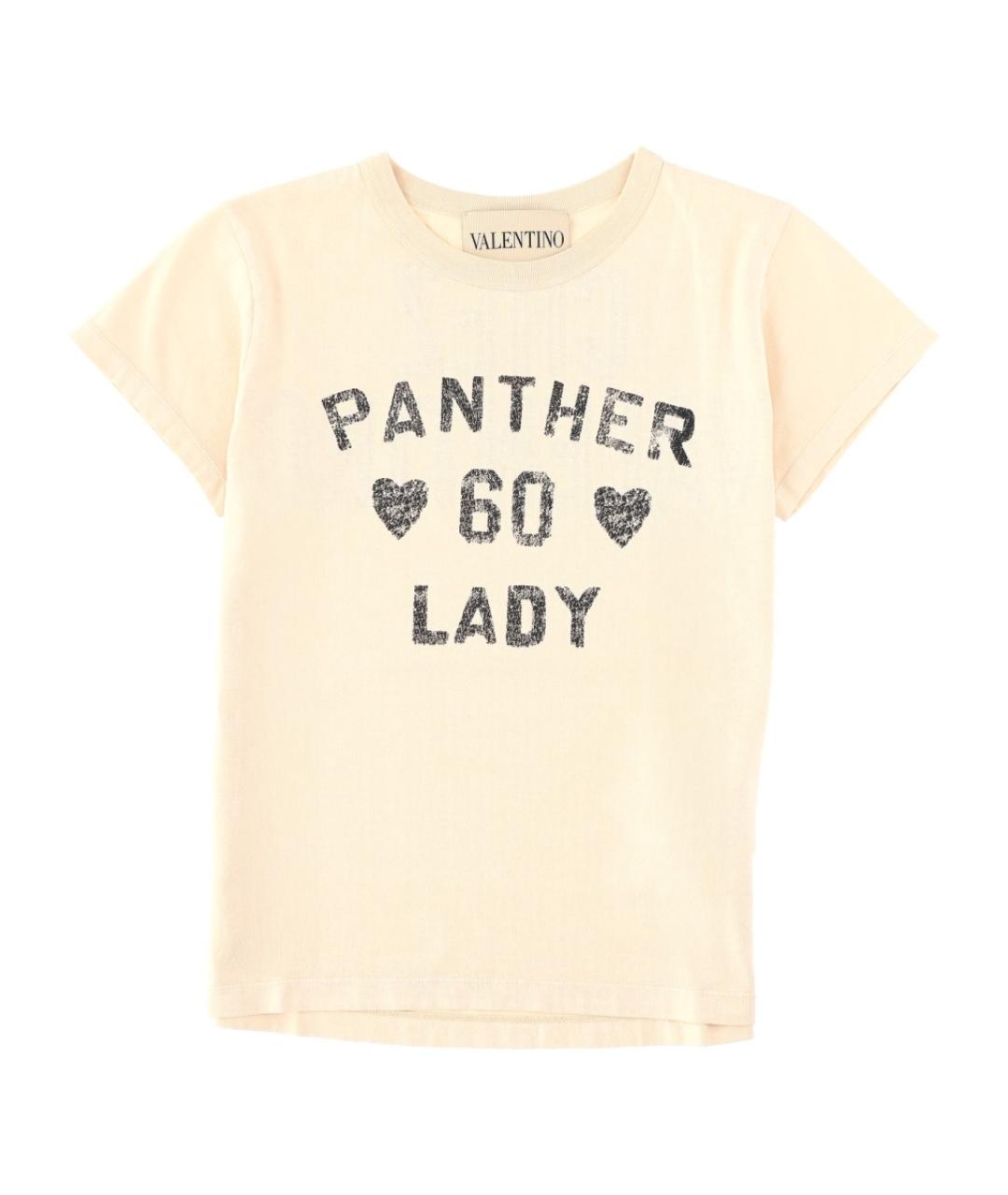 VALENTINO Бежевая хлопковая футболка, фото 1